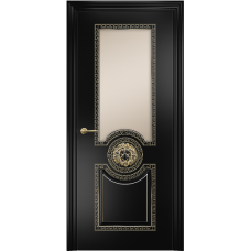 Цезарь эмаль черная МДФ сатинат бронза 